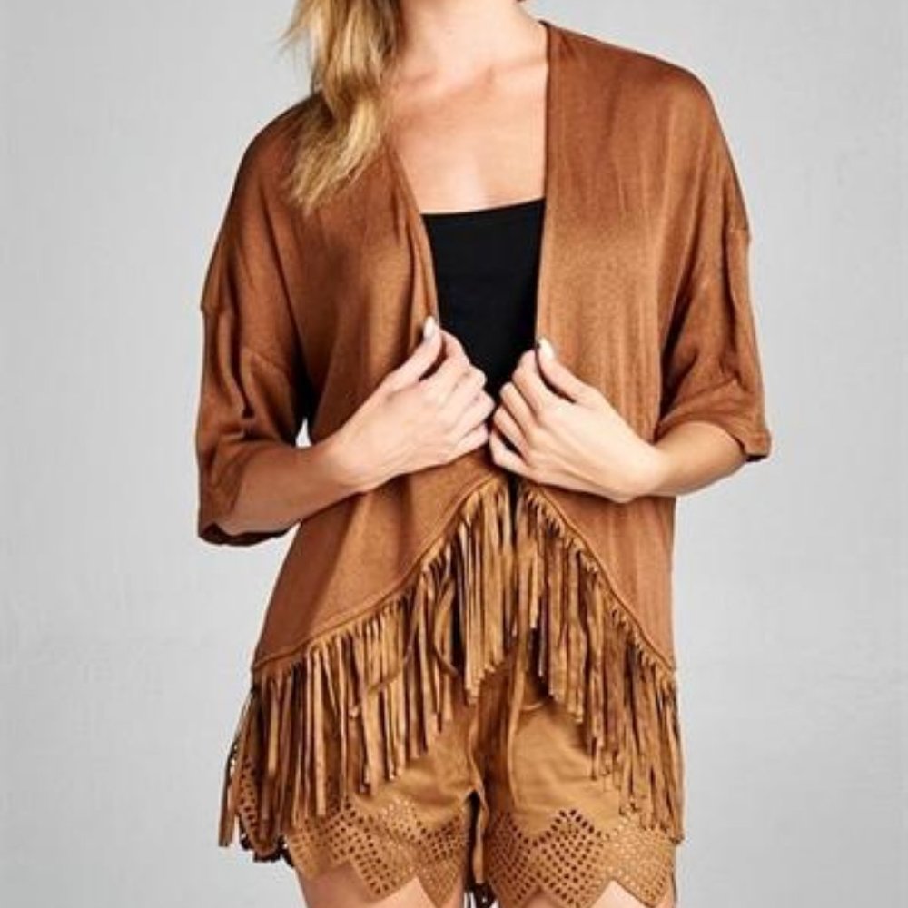 Fringe Laser Cut Kimono Cowgirl Stagecoach Festiva